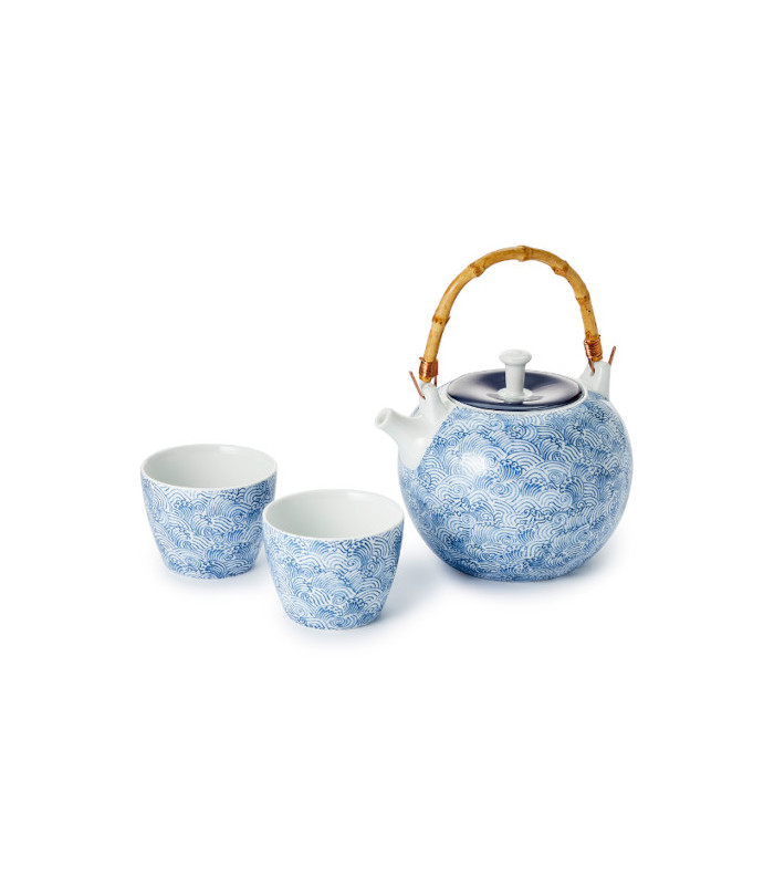 Set Mizu, tetera porcelana + 2 vasosTé y Sensaciones
