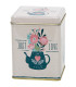 Lata Teabloom para 100 g de té - Diseño cuadrado con tapa de bisagraTé y Sensaciones