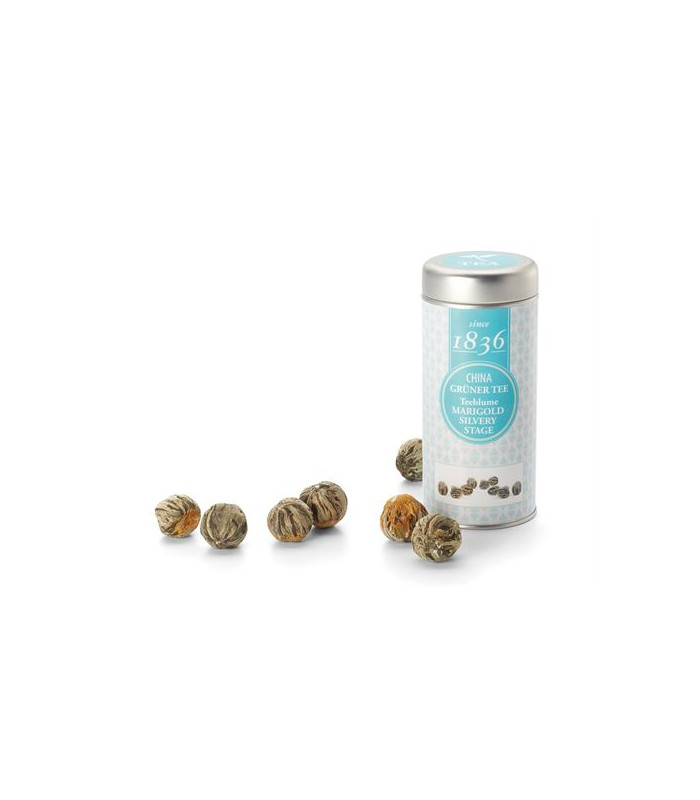 Flores de té verde, Marigold Silvery Stage.Té y Sensaciones