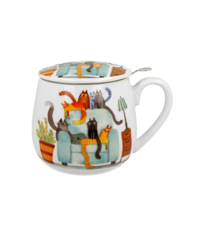 Taza Chair de porcelana - 0,40 L con filtro y tapaTé y Sensaciones