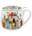 Taza Chair de porcelana - 0,40 L con filtro y tapa