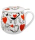 Taza Serca de porcelana - 0,40 L con filtro y tapa.Té y Sensaciones