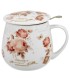 Taza Secession de porcelana - 0,40 L con filtro y tapa.Té y Sensaciones