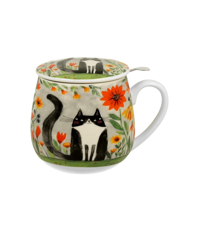 Taza Laka de porcelana - 0,40 L con filtro y tapaTé y Sensaciones