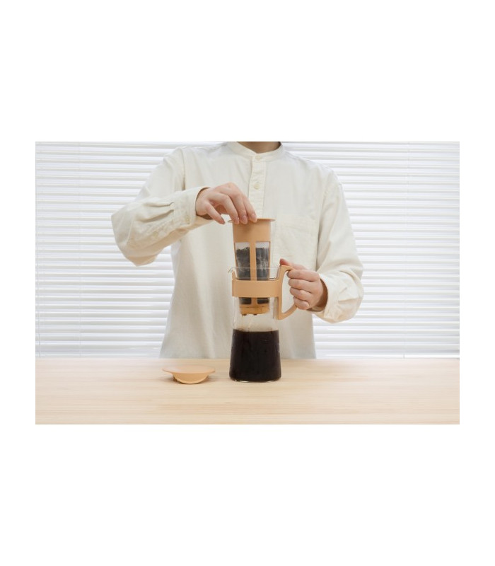 Jarra con Filtro para Café y Té Frío Amarilla 600ml HarioTé y Sensaciones