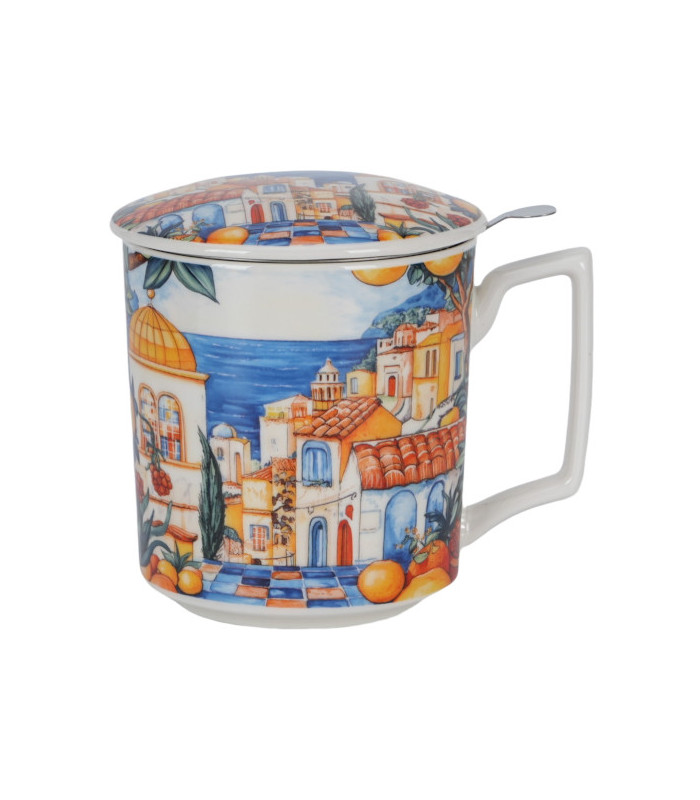Taza Modern-Spain – Porcelana 0,40 L con filtro y tapaTé y Sensaciones