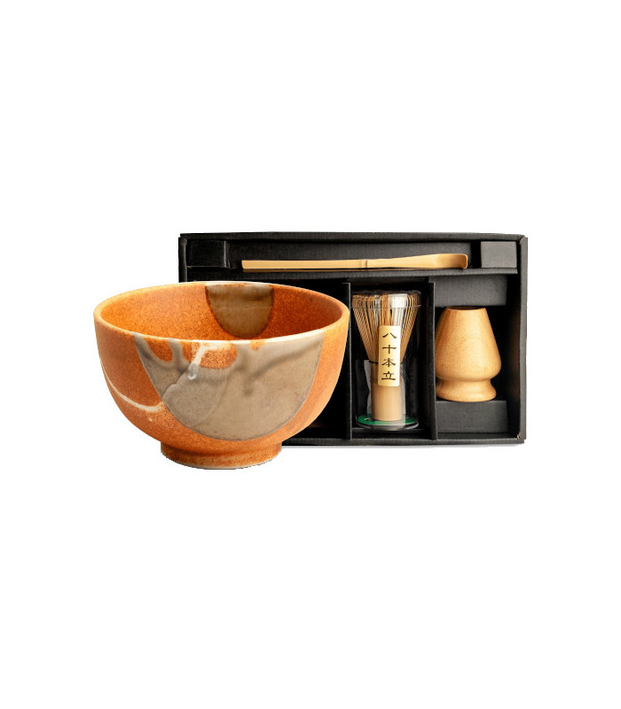 Set Kisoki – Cerámica japonesa para matcha (0,50 L) con soporte de maderaTé y Sensaciones