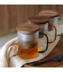 Taza Karl 475ml de Vidrio borosilicato con filtro y tapa.Té y Sensaciones