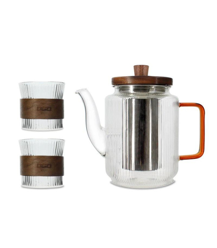 Set ÁMBAR KARL — Tetera 550 ml + 2 tazasTé y Sensaciones