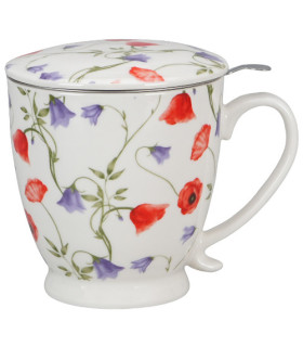 Taza Angela de porcelana - 0,50 L con filtro y tapaTé y Sensaciones