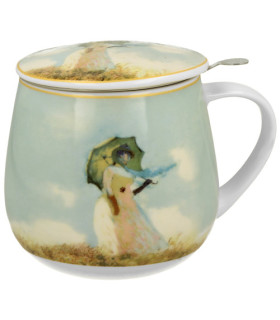 Taza Parasol de porcelana - 0,40 L con filtro y tapaTé y Sensaciones