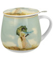 Taza Parasol de porcelana - 0,40 L con filtro y tapa