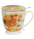Taza Sunflowers 2 de porcelana 0,50 L con filtro y tapa – inspirada en Van GoghTé y Sensaciones
