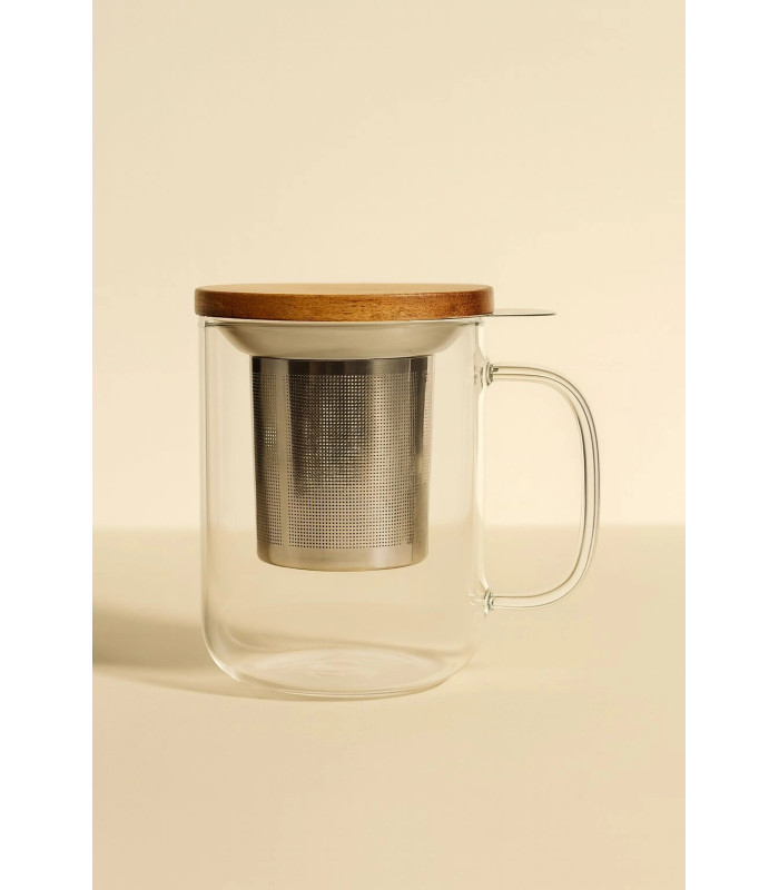 Taza Gustave — Vidrio borosilicato 450 ml con filtro y tapaTé y Sensaciones