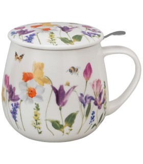 Taza MAY de porcelana - 0,40 L con filtro y tapaTé y Sensaciones