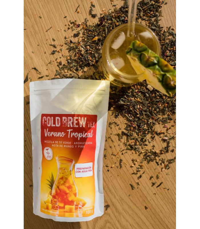 Cold Brew VERANO TROPICAL — Té verde mango y piña (100 g)Té y Sensaciones