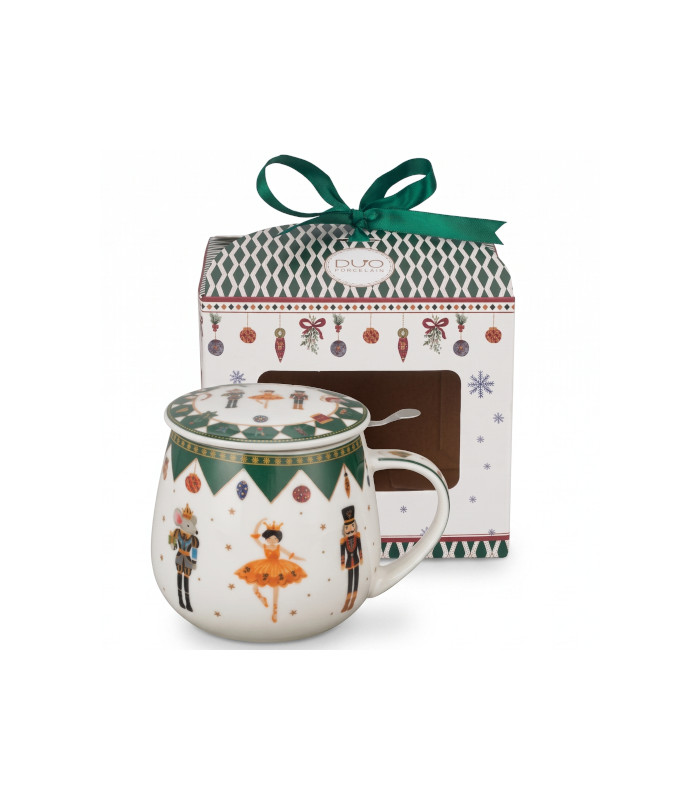 Taza Nutcracker — Porcelana 0,40 L con filtro y tapaTé y Sensaciones