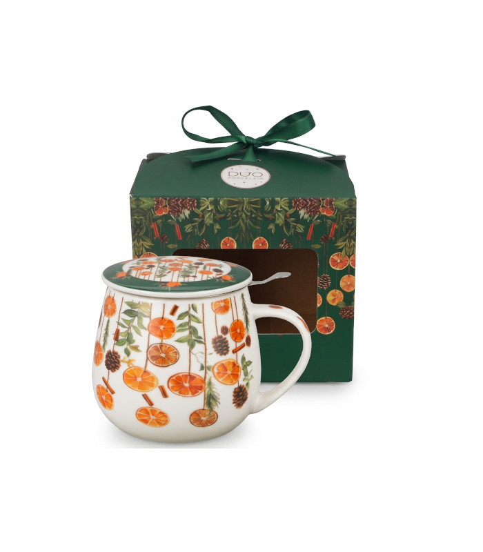 Taza Fruits — Porcelana 0,40 L con filtro y tapaTé y Sensaciones