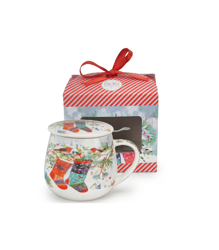 Taza Socks — Porcelana 0,40 L con filtro y tapaTé y Sensaciones