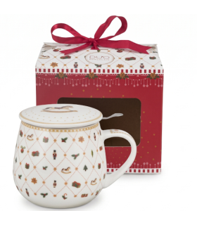 Taza Joy — Porcelana 0,40 L con filtro y tapa