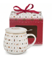 Taza Joy — Porcelana 0,40 L con filtro y tapa
