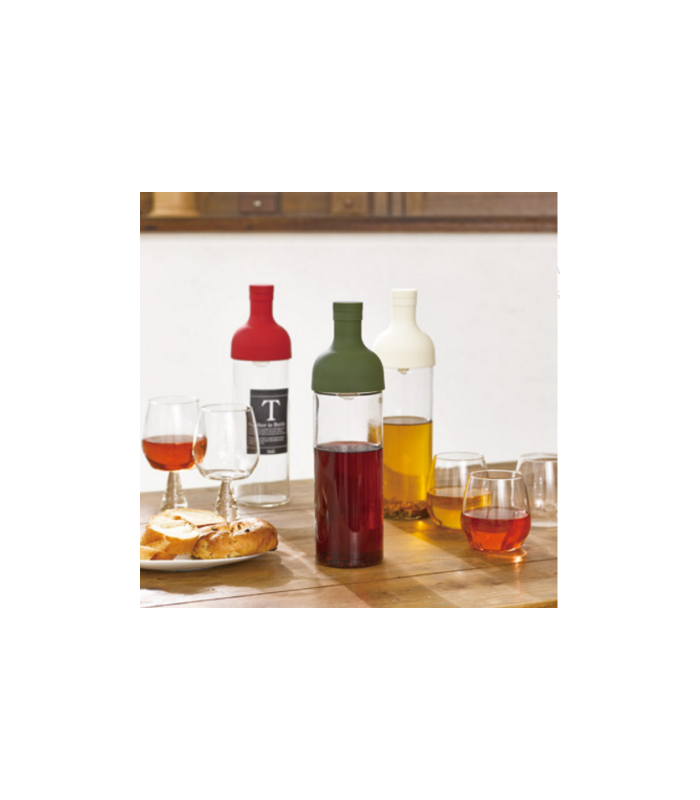 Botella con filtro para té frio 750ml,Roja.HarioTé y Sensaciones
