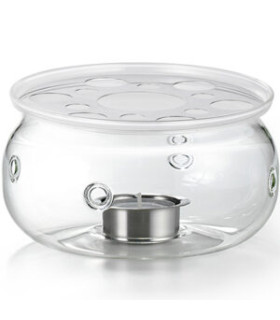 Posa tetera calentador cristal con vela