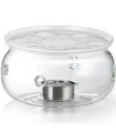 Posa tetera calentador cristal con vela