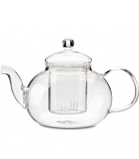 Tetera Ronda de cristal 0,75 L con filtro de cristal
